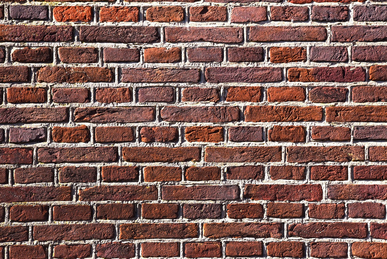Variety of brick types and colors for masonry construction