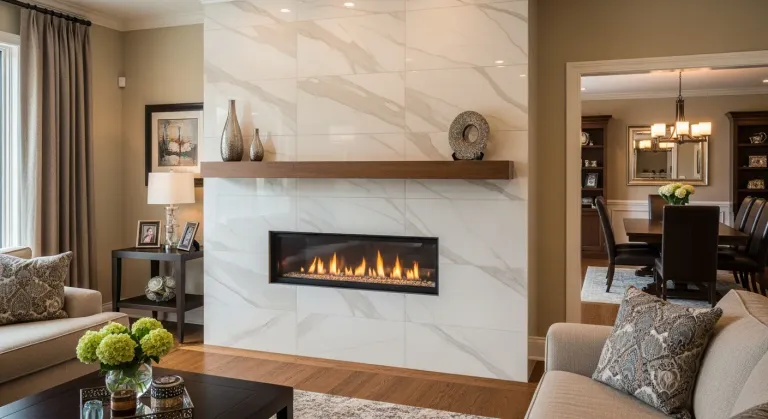 Tile Fireplace Refacing